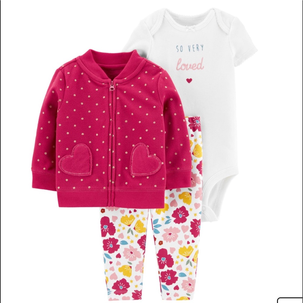 💖NWT!!!💖Girls 3piece Child of Mine Carter’s 18m